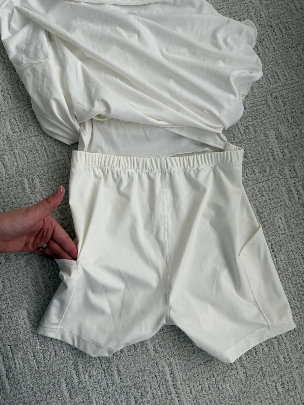 White Racerback Athleisure Dress - Picture 3 of 3